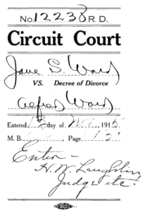 Jane S Ward vs Alfred Ward divorce Shelby Co TN 1915 p5