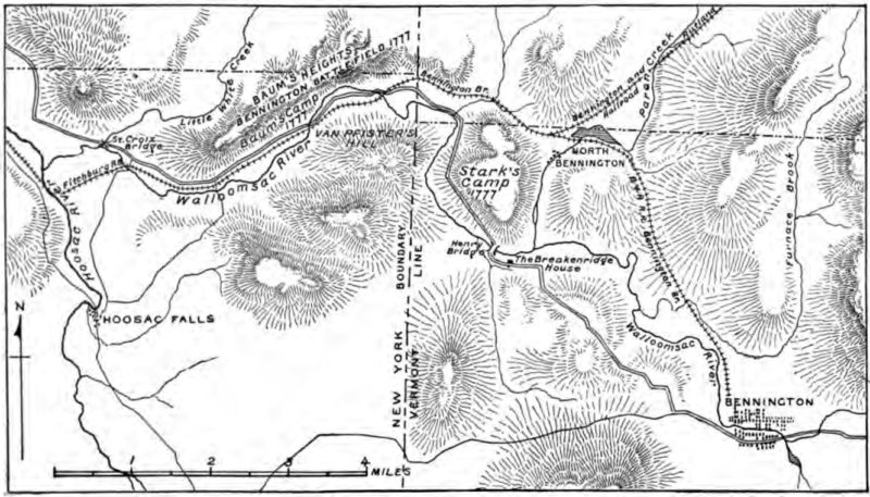 Map of Bennington Battlefield