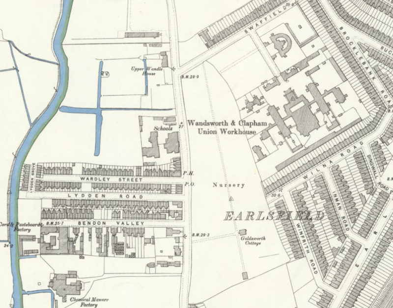 Earlsfield, Ordinance Survey Map, 1894, Reproduced with the permission of the National Library of Scotland