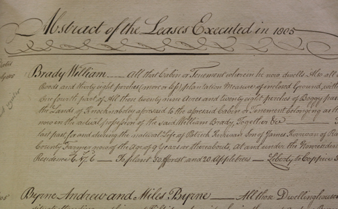Abstracts of Leases on Earl Fitzwilliam’s Estate in Counties Wicklow, Kildare and Wexford, Ireland 1795-1808
